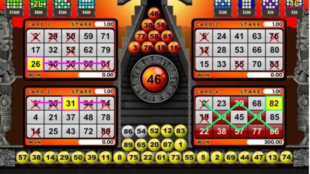 Different variants of online bingo games like 75-ball and 90-ball